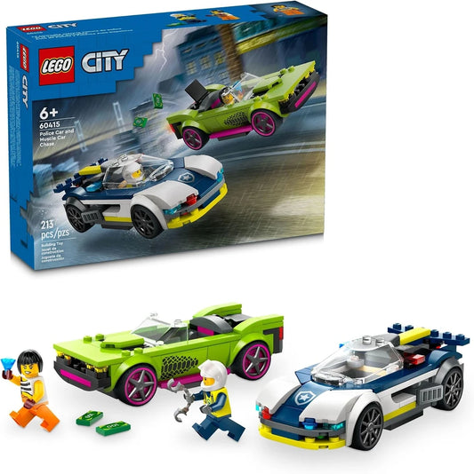 Police Car and Muscle Car Chase Set